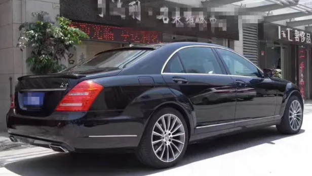 Для benz S class w221 заднее стекло Верхнее крыло крыша спойлер 2006- S65 стиль ABS материал для benz S320 S400 S420 S450 S600