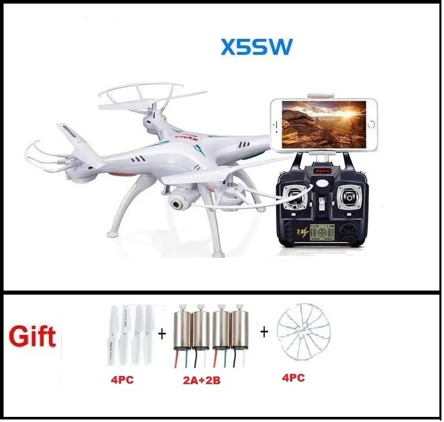 

YUKALA X5SW FPV RC Quadcopter Drone with WIFI Camera hd 2.4G 6-Axis Dron RC Helicopter Toys With Full Capacity 1 Battery VS H8C