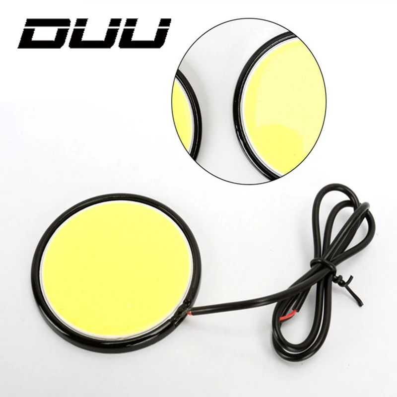 DUU 2 шт. Белый COB светодиодные дневные ходовые огни DRL Противотуманные фары DC12V