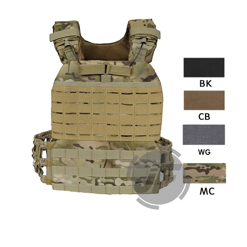 HUAJIANGHU Plaque en Nylon 1000D Porte-Tactique Gilet Outdoor Chasse Gilet De Protection R/églable for Accessoires De Combat Hommes Airsoft Gilets