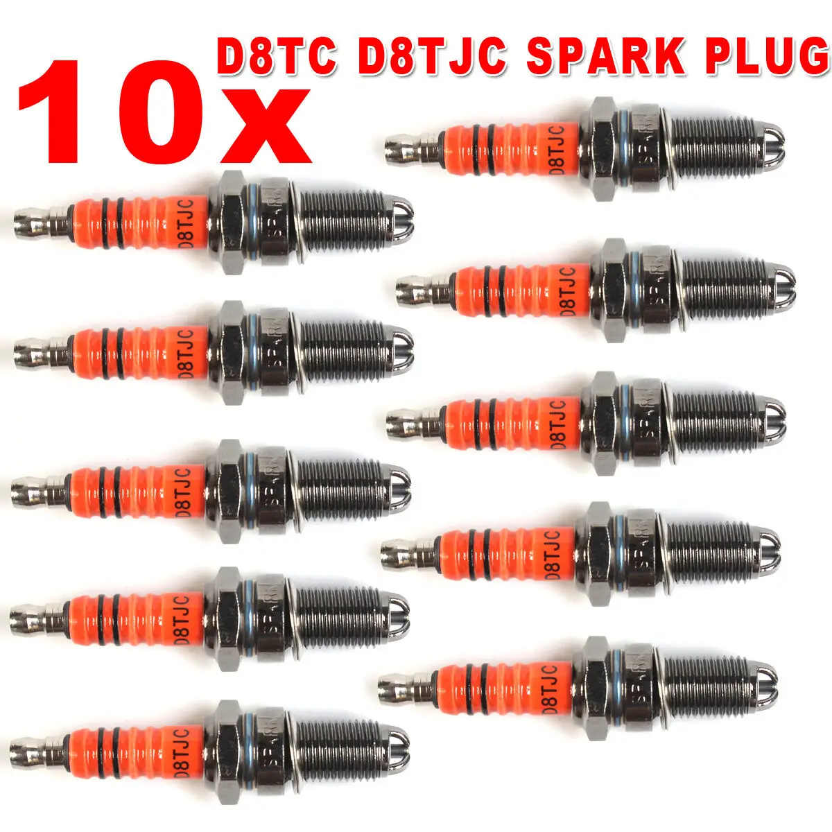

10 Pcs Spark Plug Moped Scooter ATV Accessory For HONDA CG125 Lifan Zongshen TAOTAO 150 200 250 3 Electrode D8TJC