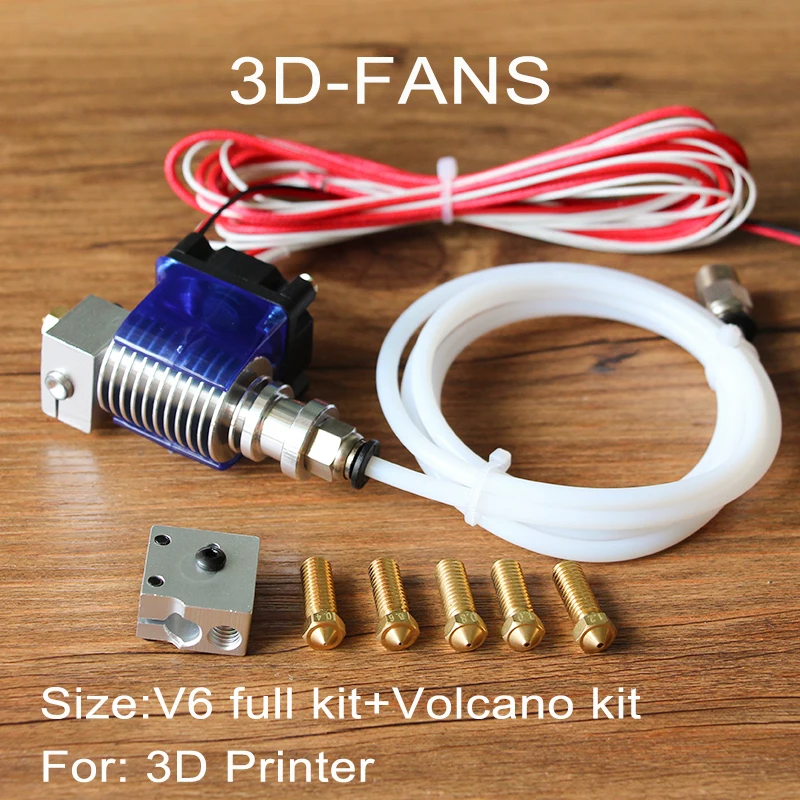 3D Принтер V6 J head Hotend с вентилятором 3010 для экструдера Bowden 1 75 3 0/0 4 мм + комплект