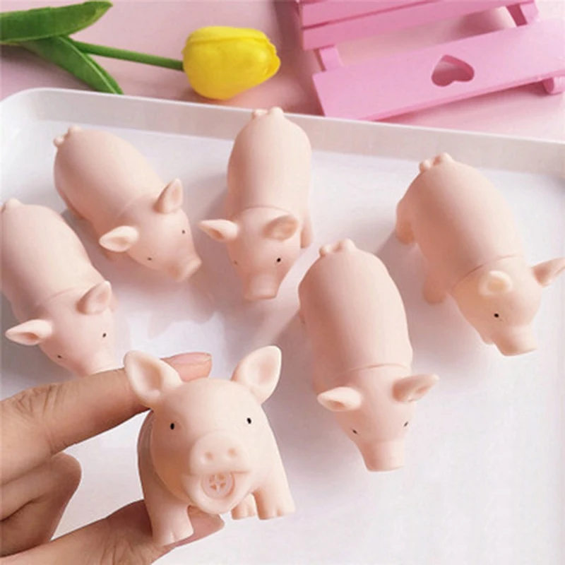 Мультфильм Mini Pig Симпатичные отверстие маленький розовый поросенок игрушки-антистресс для детей