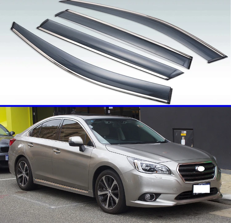 

For Subaru Legacy Sedan Sixth generation 2015-2019 Plastic Exterior Visor Vent Shades Window Sun Rain Guard Deflector 4pcs