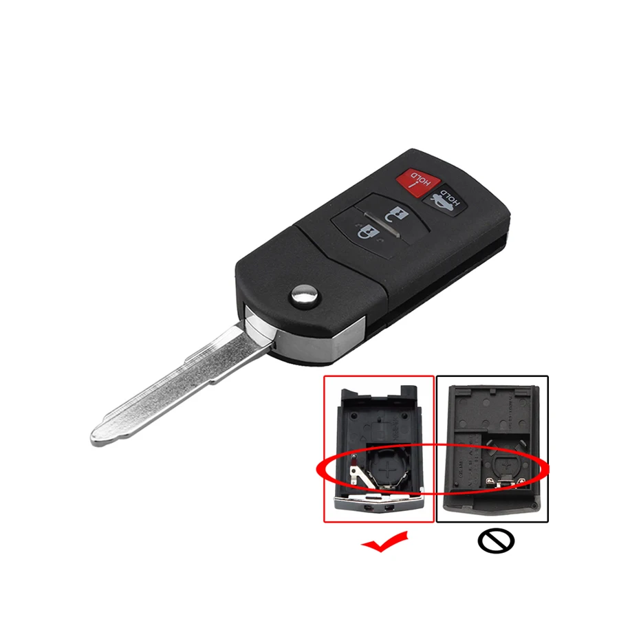 4 кнопки удаленное ключа автомобиля чехол для Mazda 3 5 6 RX-8 CX-7 CX-9 MAZ24R Replacemnent Key Fob