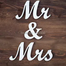 Белый г-н и г-жа буквами свадьба стол украшения, для милая таблица высота: 10 см