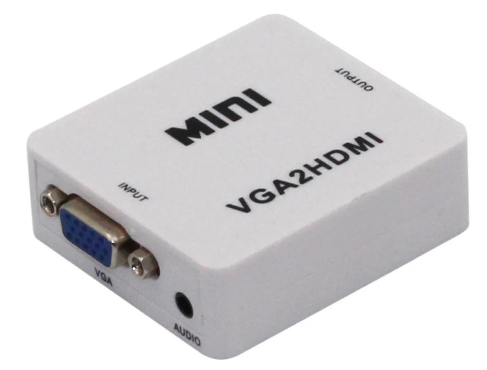 10pcs VGA to HDMI Converter With Audio VGA2HDMI 1080P Adapter Connector For Projector PC Laptop to HDTV with HDMI2VGA Converter 10pcs VGA to HDMI Converter With Audio VGA2HDMI 1080P Adapter Connector For Projector PC Laptop to HDTV with HDMI2VGA Converter