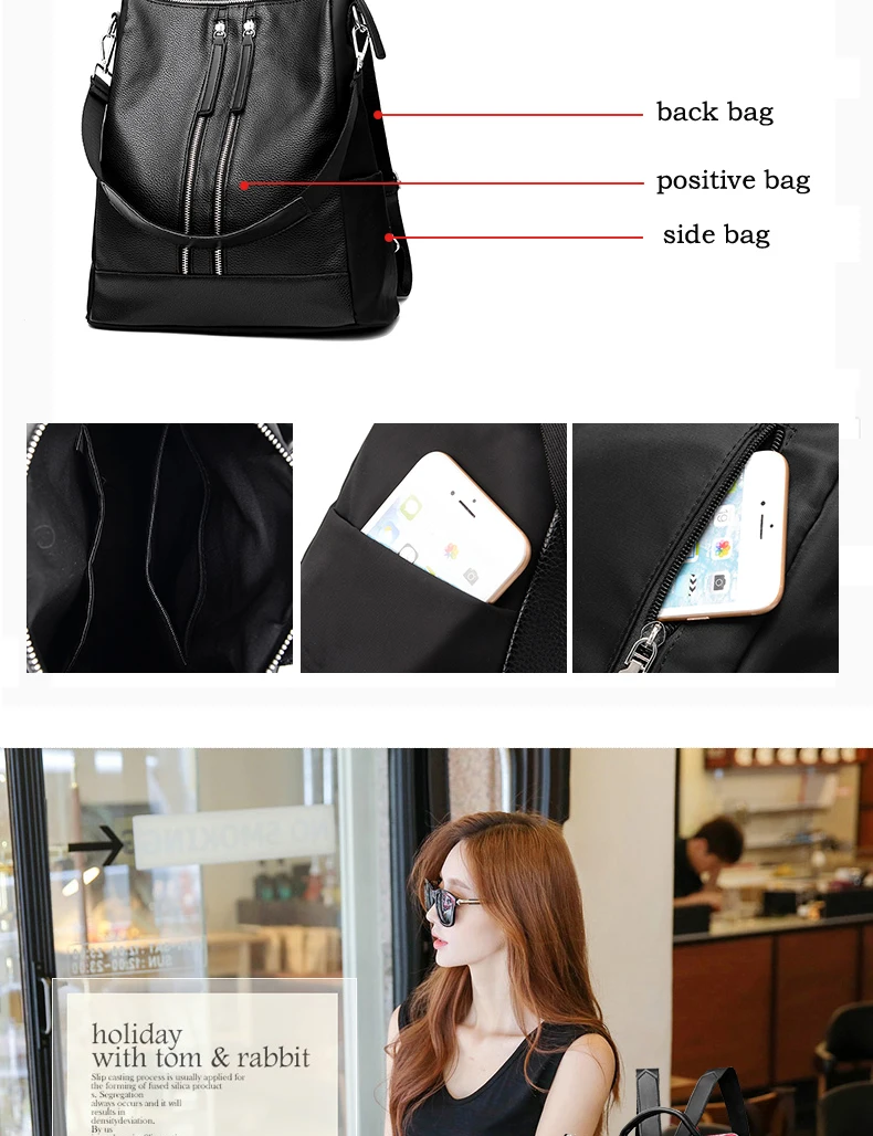 YIZHONG, повседневный женский рюкзак, высокое качество, кожа, рюкзаки для девочек-подростков, женская школьная сумка на плечо, дорожная сумка, Mochila