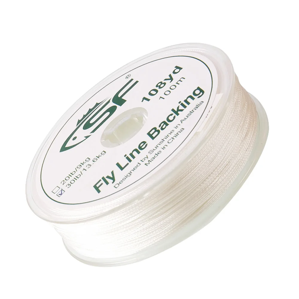 

Braided fly fishing line backing line 30lbs 100 yards white