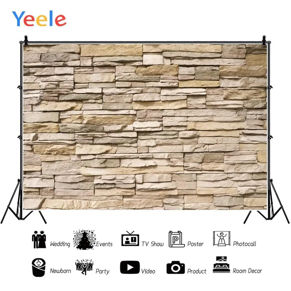 

Yeele Brick Stone Wall Personalized Poster Kid Wedding Photocall Photography Backgrounds Photographic Backdrops For Photo Studio