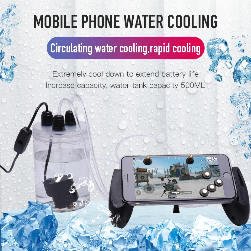  Mobile Phone Cooling Pubg Controller Fan Gamepad Cooler in Water Smartphone Circulating Cooling Tri