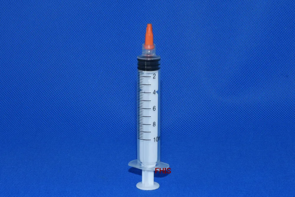 

Dispensing Syringes 10cc 10ml Plastic with tip red cap new