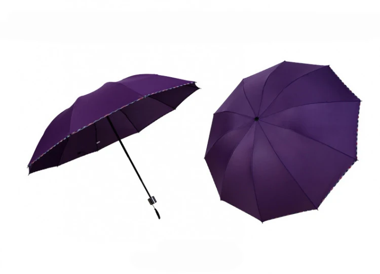 2019 New Fully-automatic Three Folding Male Commercial Compact Large Strong Frame Windproof 10Ribs Gentle Black Umbrellas (12)
