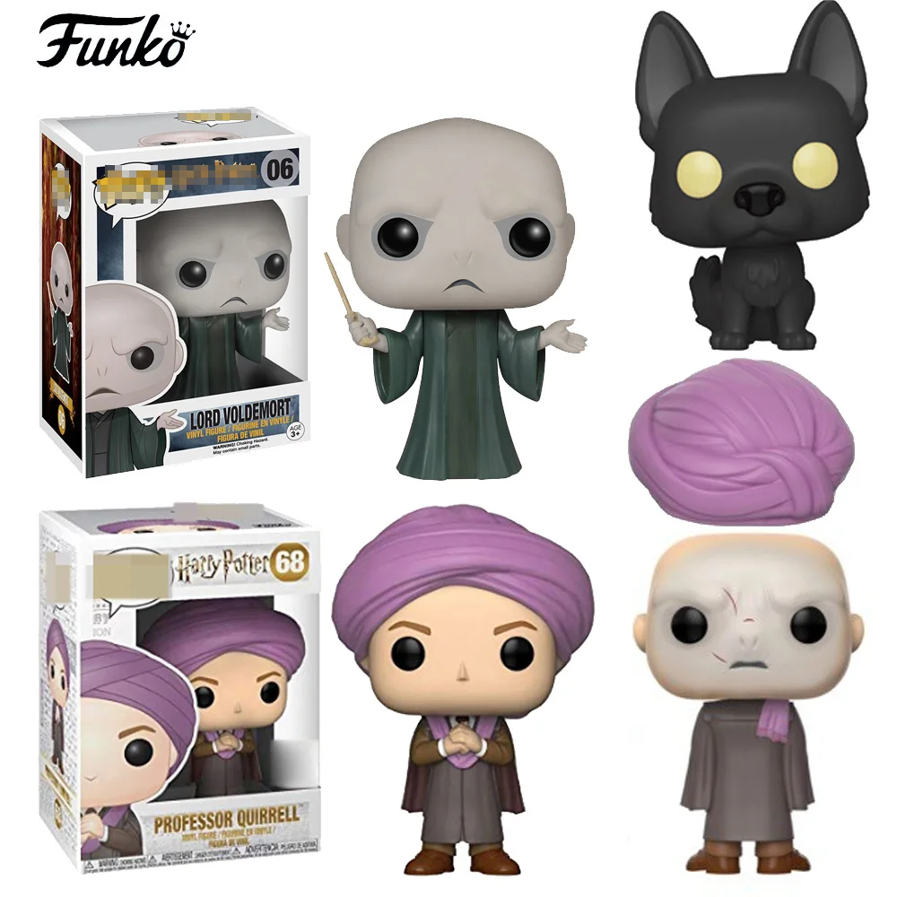 

Funko Pop Harri Potter Action Figure Toys Professor Quirrell Fall Convention Sirius Black Dog Lord Voldemort Model Toys Kid Gift