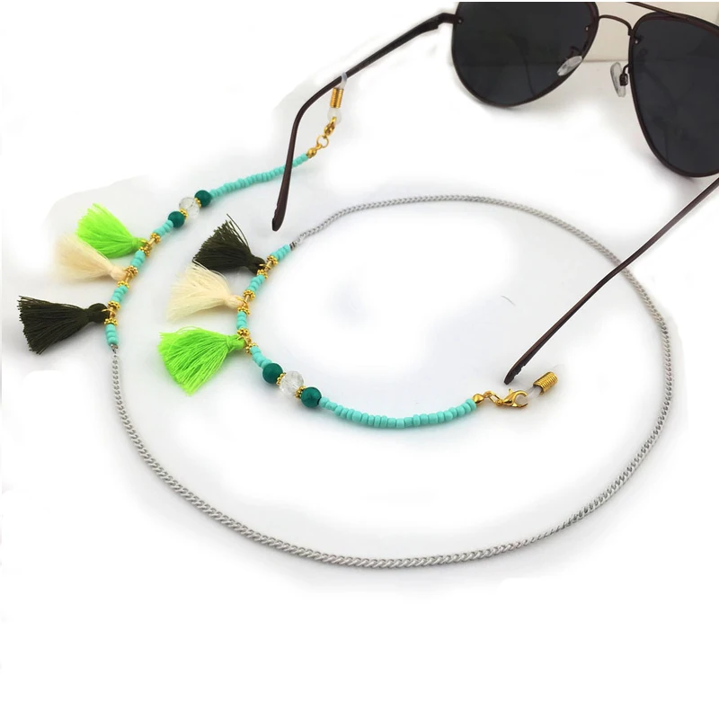 

Women Acrylic Beads Chain String Tassel Sunglasses Chains Necklace Reading Glasses Cord Holder Neck Strap Rope for Eyewear