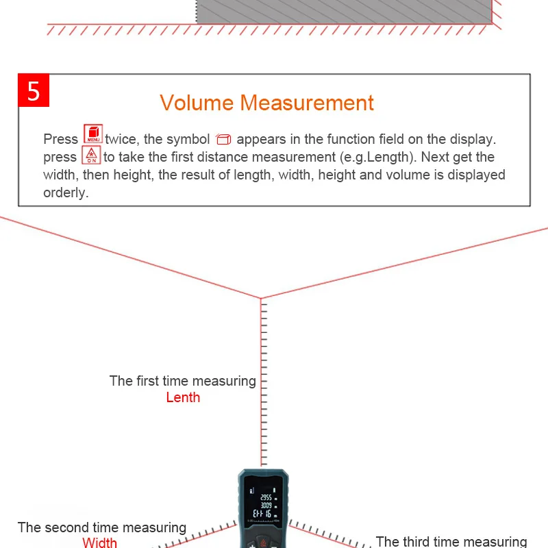 KALAIDUN 40m60m100m Laser Rangefinder Laser Distance Meter Range Finder Trena Measure Tape Metreler Build Device Tool10