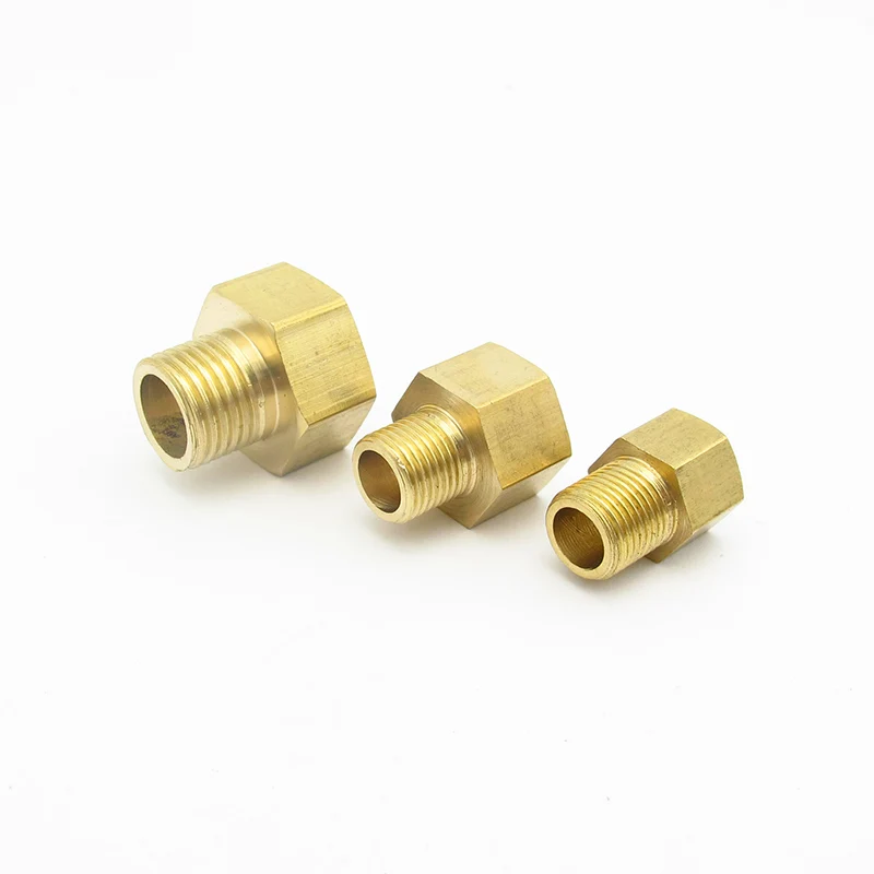 Size : NO3 Threaded Fittings Brass Pipe Connectors M10 M14 M20 Metric Thread Brass Reducer Bushing Reducing Pipe Fitting Coupler Connector Adapter Threaded Pipe Joint Quick Connector 