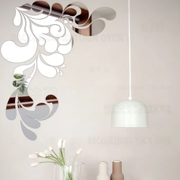 

Sea Spray Style Decorative Acrylic Mirror Wall Stickers Flower Living Room Bedroom Wall Decor Door Tile Sticker Decoration R214