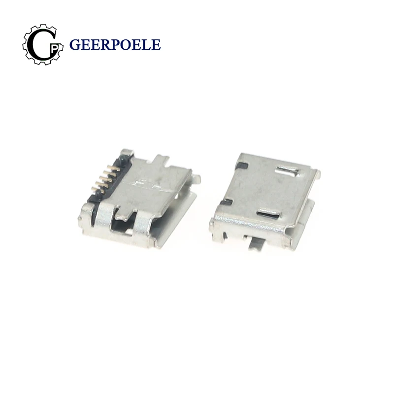 

SMT 5 Pin 30V 1.5A Micro USB Connector Female Flat/Warp Edge Port Jack Tail Plug Socket Electric Terminals