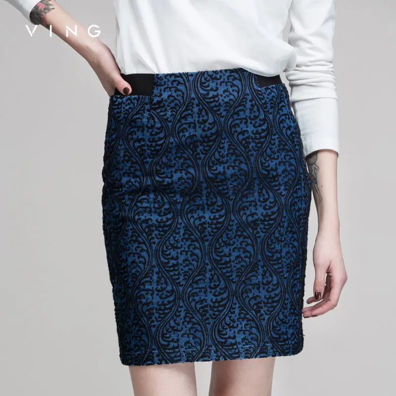 Buy VING Women Medium Skirt Embroidered Skirt Female