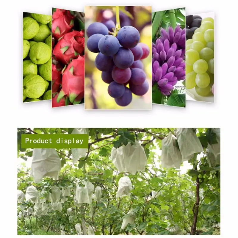 100Pcs Grape Protection Bags For Fruit Vegetable Grapes Mesh Bag Against Insect Pouch Waterproof Pest Control Anti-Bird Garden