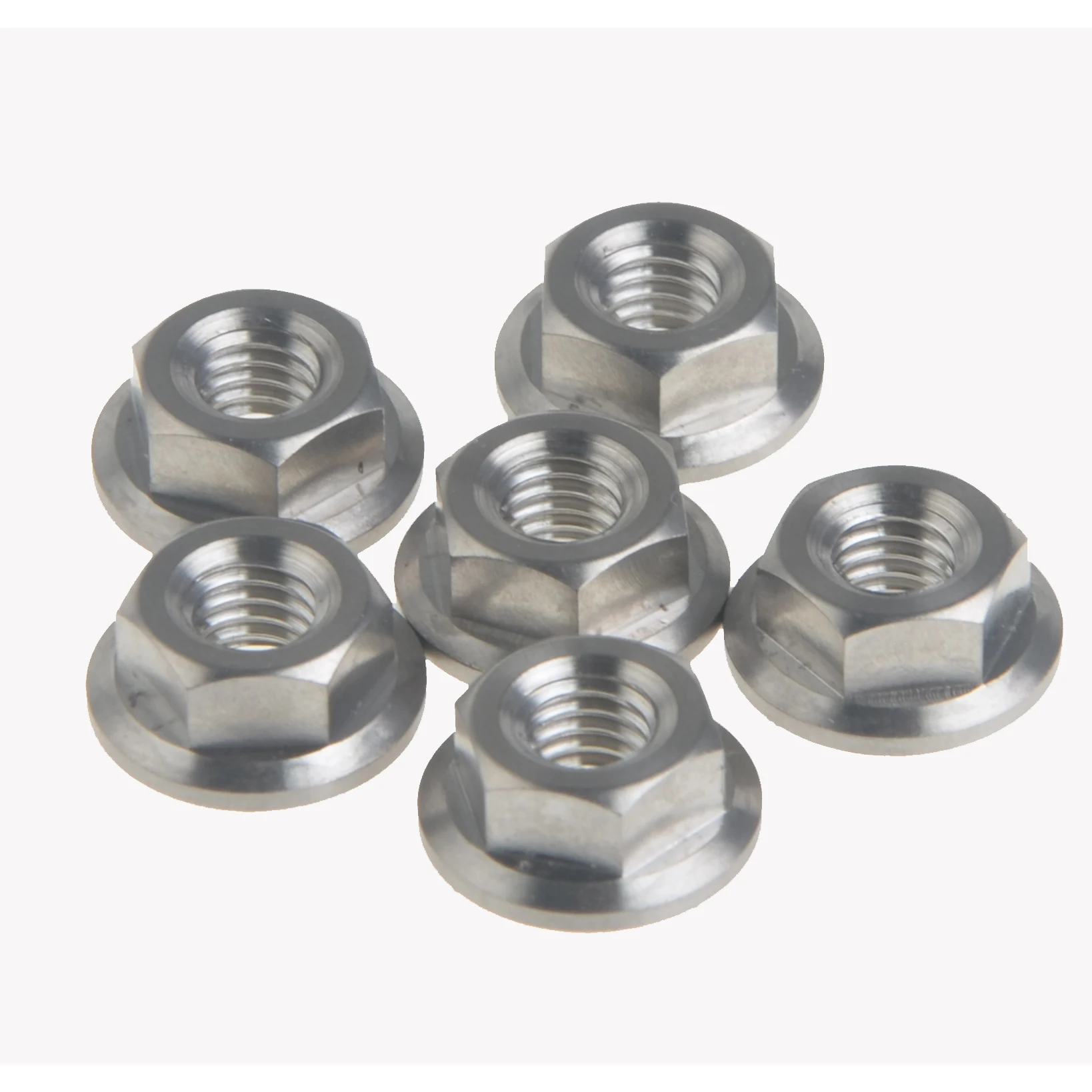 M6x1.0mm Standard DIN 6923 Metric Gr 5 Titanium Alloy Hex Head Nuts