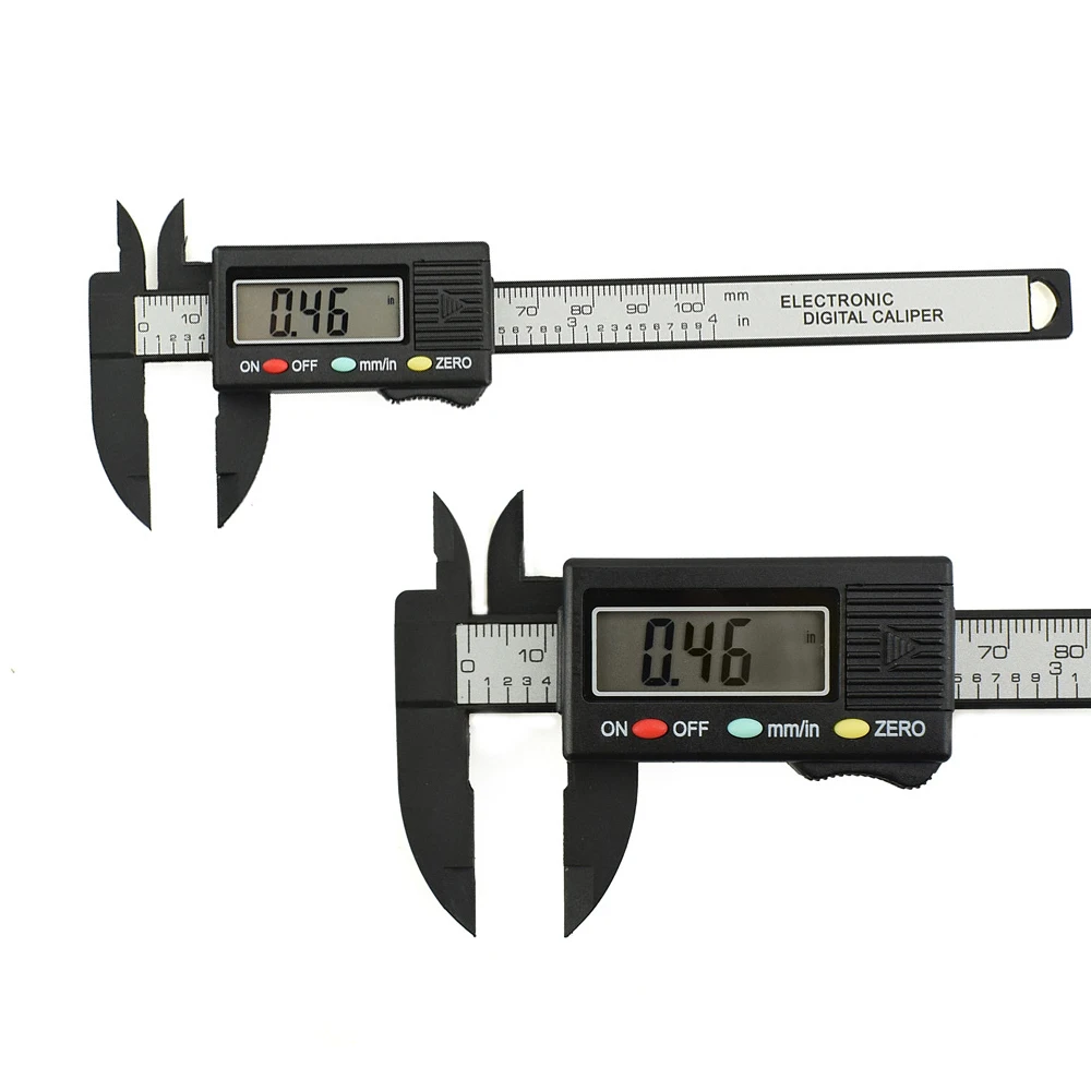 

1Pcs 150mm Caliper Mini LCD Digital Electronic Carbon Fiber Vernier Caliper Gauge Silver Color Micrometer Measuring Tool Ruler