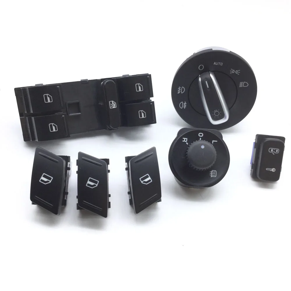 

HeadLight Window Door Mirror Control Switch Button 1Z0962125A 1Z0959858B 1Z0 959 856 855 1Z0 941 431K For SKODA Octavia MK2 Yeti