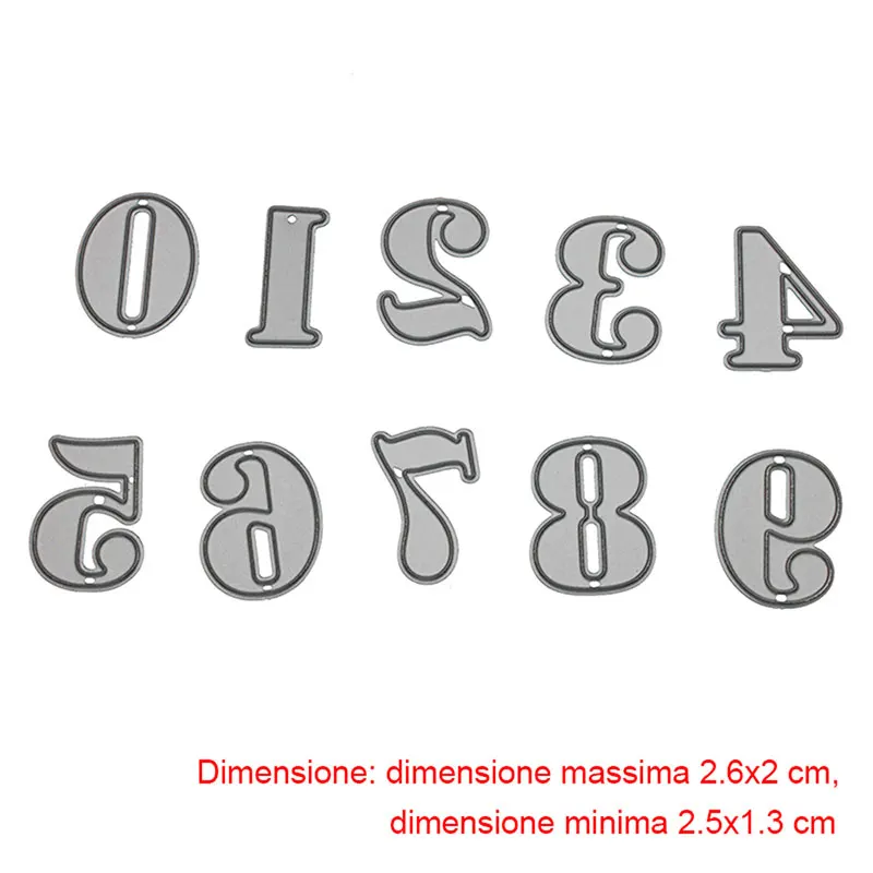 10 шт./компл. числом 0-9 металлический Трафаретный вырубной штамп Скрапбукинг DIY изготовления открыток snijmal RU тиснение шаблон ремесло умирает - Цвет: As Shown