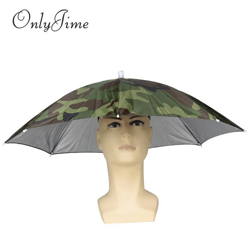 

Sun Protection Fishing Umbrella Headband 30CM Camouflage Hat Umbrella High Quality Outdoor Fishing Sunny and Rainy Umbrella
