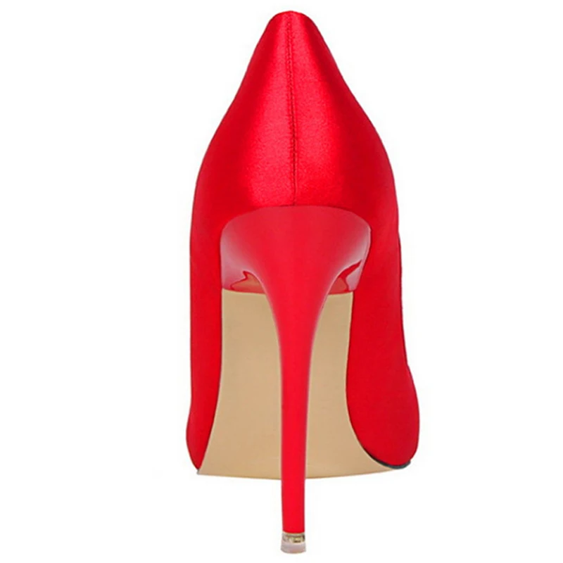 BIGTREE Women Pumps Elegant Rhinestone Silk Satin High Heels Shoes Crystal Metal Square Buckle Party Shoes Women Wedding Shoes