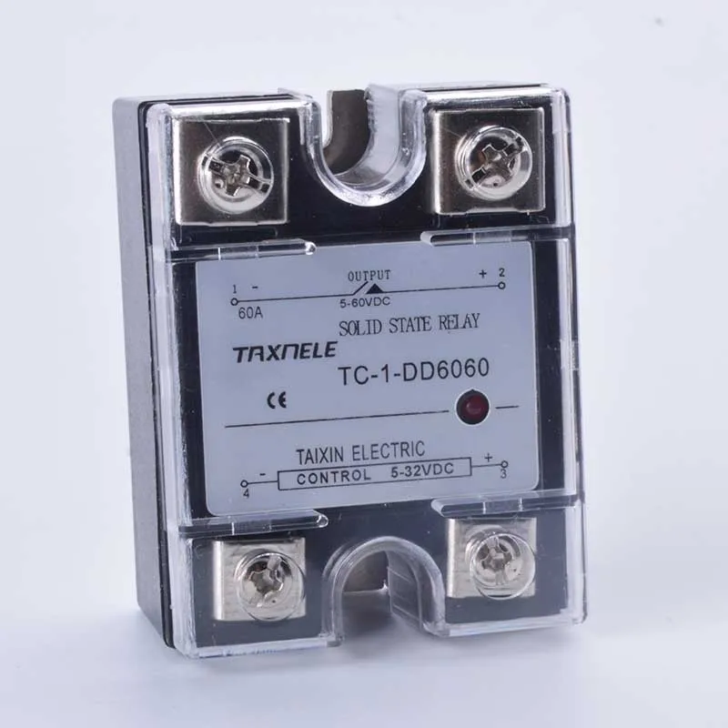 DC-DC SSR твердотельные реле SSR-25DA SSR-10DA SSR-40DA вход 5-32VDC выход 5-60VDC SSR 40A SSR с защитным чехлом SSR DC-DC