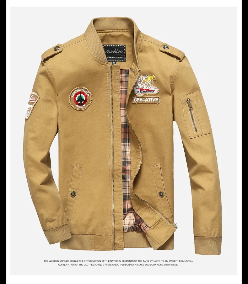 Мужская куртка в стиле милитари, повседневные пальто, осенне-зимняя хлопковая Высококачественная приталенная мужская куртка-бомбер, Мужская тактическая куртка ВВС