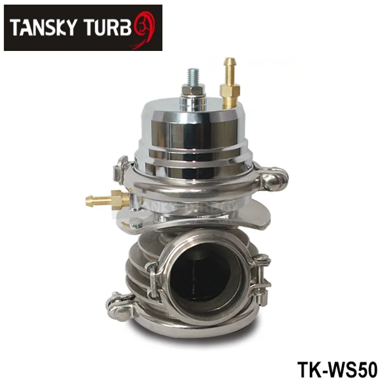TANSKY - 50MM Vband Flange External Mounted Turbo Charge Wastegate Kit Sliver TK-WS50