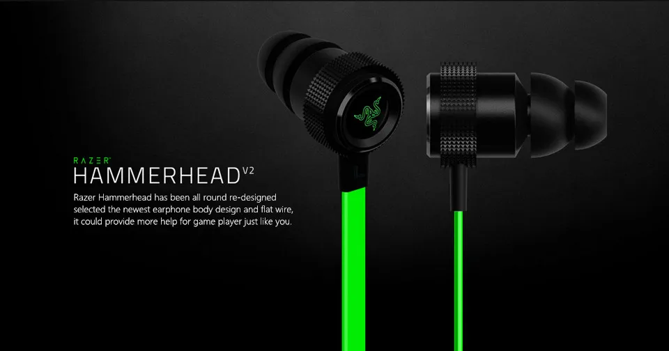 In Ear Razer Hammerhead Pro V2 Gaming Headset Pc Laptop Music Earphone With Mic Ebay