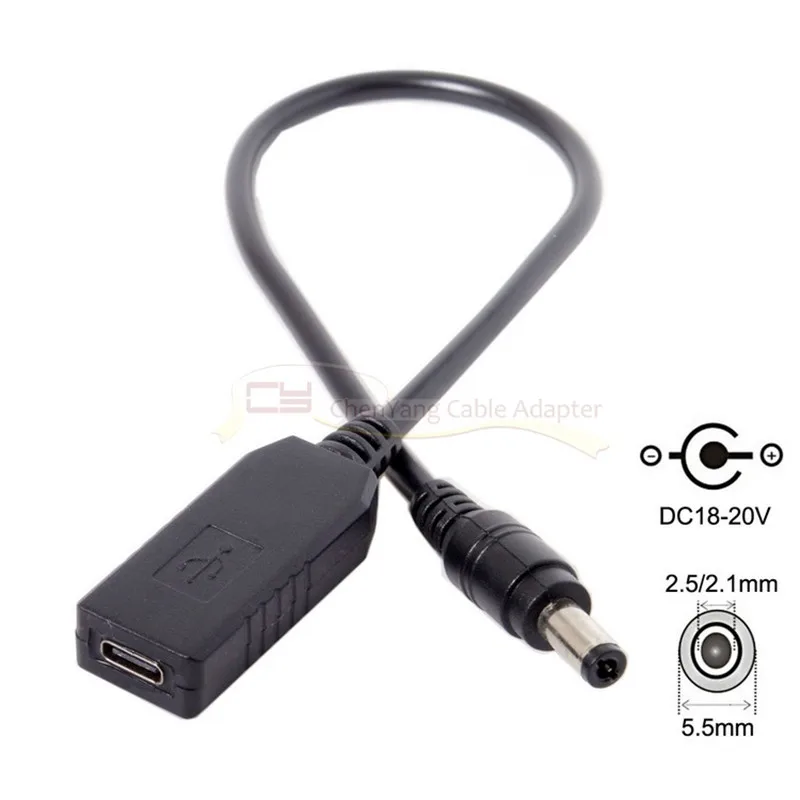 

cable USB 3.1 Type C USB-C Cable to DC 20V 5.5 2.5mm & 2.1mm Power Plug PD Emulator Trigger Charge for Laptop adapter