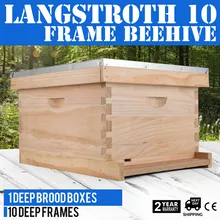 Lang stroth пчелиный улей 10 рама 1 Глубокая Деревянная коробка с рамками высшего качества