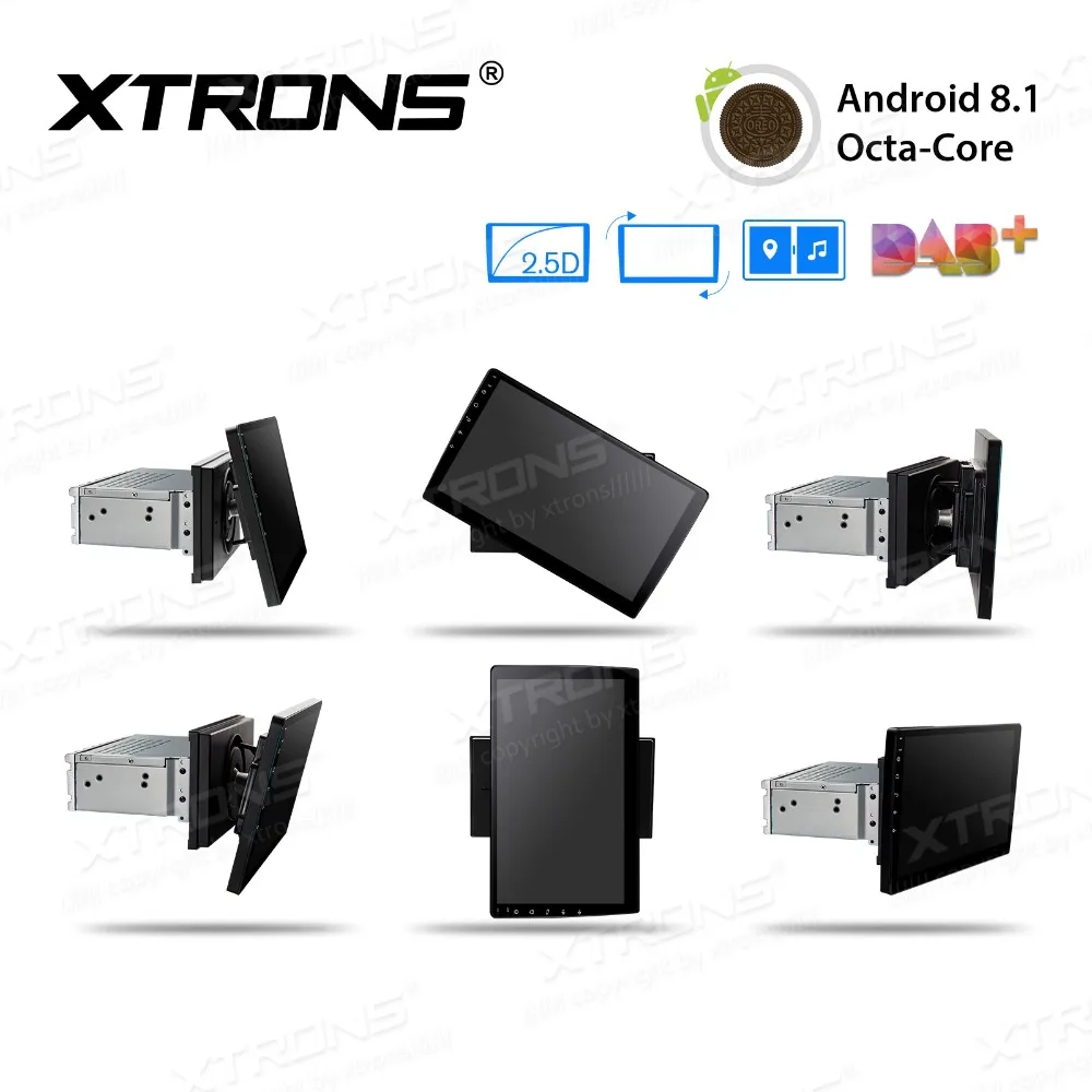 

XTRONS 10.1" Android 8.1 Octa Core Radio 32GB Rotatable Face Panel 2.5D Curved Screen Car Stereo Player GPS OBD 1 & 2 DIN No DVD