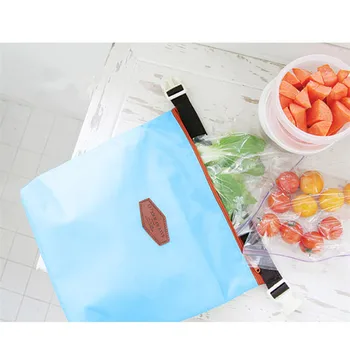 

Casual Oxford Cloth Bento Lunch Pouch Bag Thermal Insulated Cooler Dining Travel Picnic Bag Container Light Blue