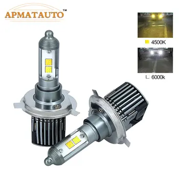 

2X H1 H3 H4 H7 H11 H8 H9 9005 HB3 H10 9006 HB4 880 881 H27 LED Headlight Bulbs Dual Color 4500K 6000K 9600Lm Fog Light Headlamp