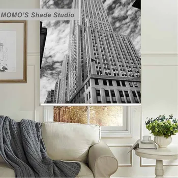 

MOMO Thermal Insulated Blackout Fabric Custom Building Window Curtains Roller Shades Blinds,PRB set66