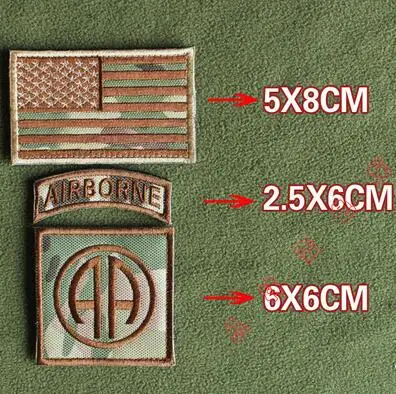 

3pcs America Flag Tactical Patch Embroidery Airborne Brassard US Flag Armband Hook And Loops Shoulder Emblem Army Combat Badge
