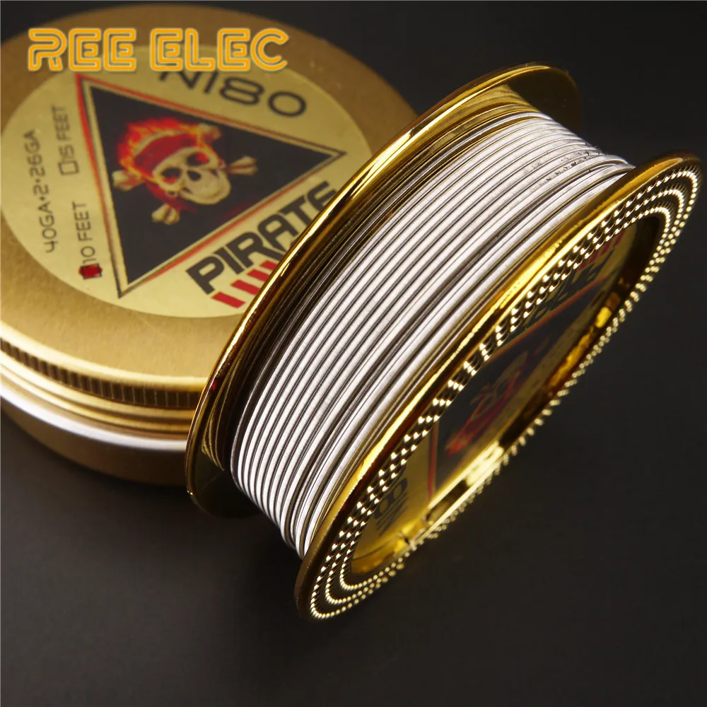 

PIRATE COIL 10Feet High End 2 Core Alien Clapton Wire RDA RTA Atomizer Accessories Clapton Coil DIY Tool Vape Pen Heating Wire