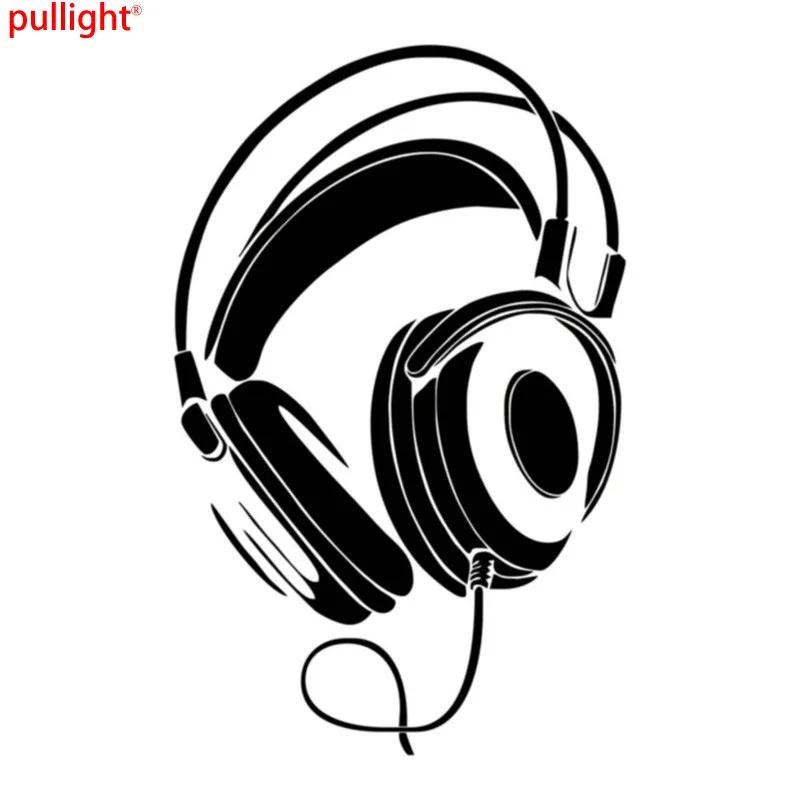 

11.2*17.7CM Stylish Music DJ Headset With Car Sticker Interesting Motorcycle Vinyl Decals