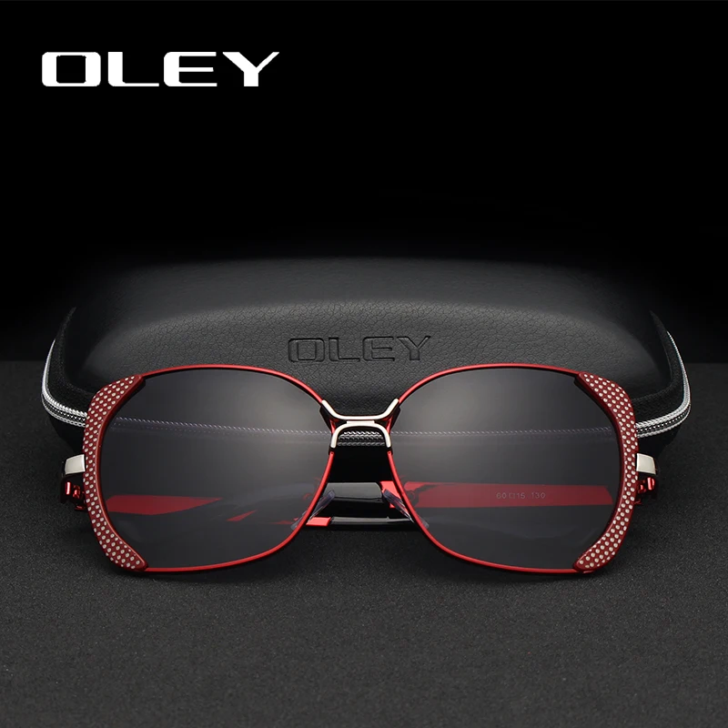 

OLEY Classic Brand Fashion Large Frame Women's Polarized Sunglasses Butterfly Retro UV Protection Goggles Y5190