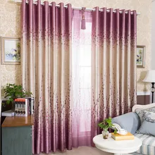Small PND Tail-on Jacquard Curtains for Living Room Black Silk Flower Rich Tree Shading Purple Garden Curtains Small PND Tail-on Jacquard Curtains for Living Room Black Silk Flower Rich Tree Shading Purple Garden Curtains