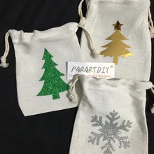 Заказные Рождественские елки ярмарка остров Снежинка подарочная карта держатель обертывания рождественские вечерние Новогодний подарок мусульманские сумки