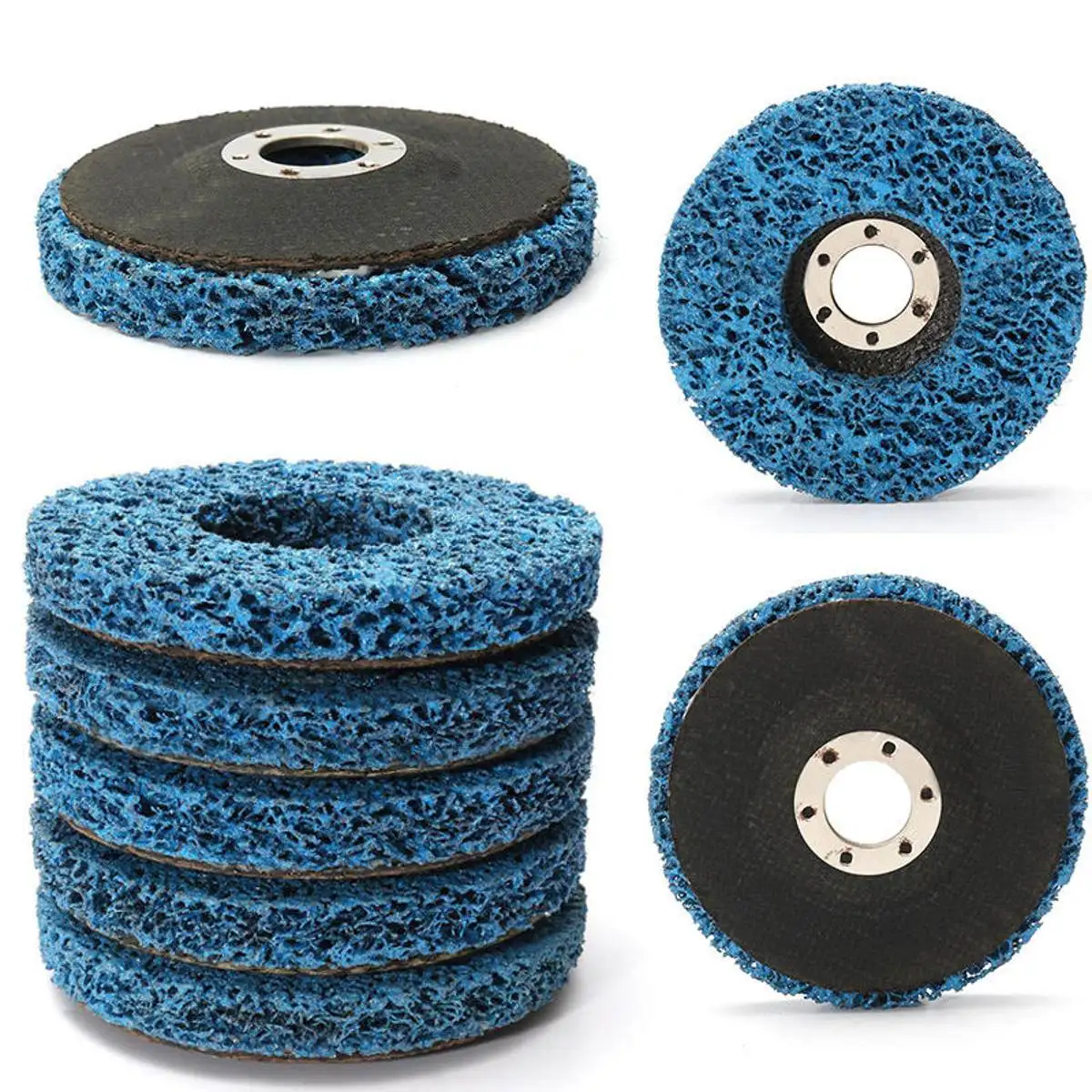 

5PCS 110mm/4.5'' Poly Strip Wheel Paint Rust Removal Clean Angle Grinder Discs