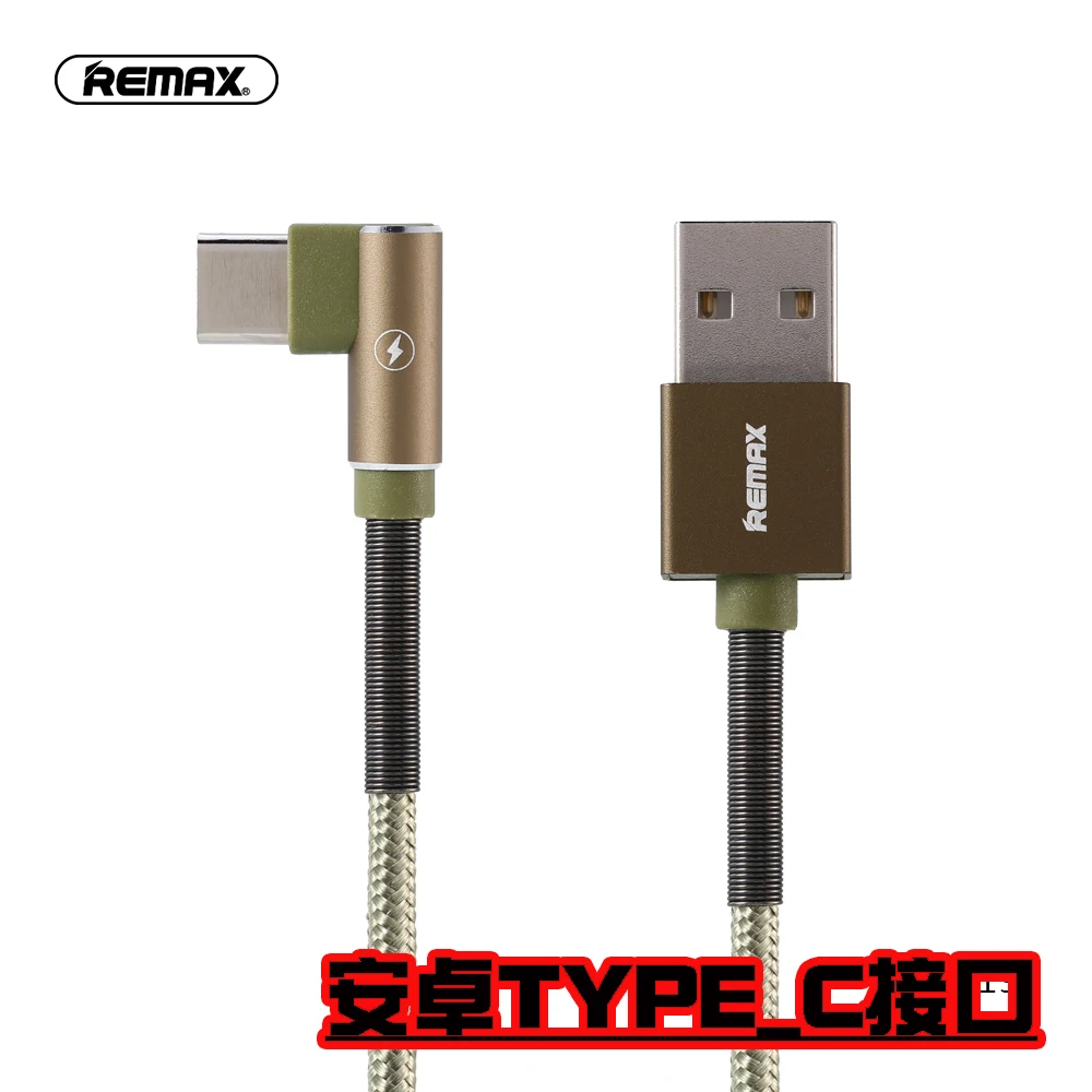Remax 1 м USB IOS type-C Mirco кабель Быстрая зарядка кабель для IPhone Xiaomi зарядное устройство LG кабель L Mirco Usb Мобильный кабель передачи данных телефона - Цвет: Type-C Green