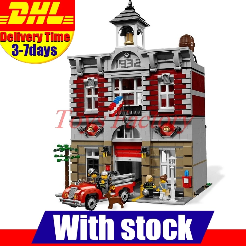 ФОТО DHL Lepin 15004 2313Pcs City  Fire Brigade Model Building Kits Set Blocks Bricks Gift DIY Toys Compatible 10197